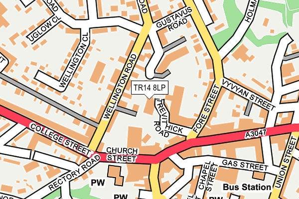 TR14 8LP map - OS OpenMap – Local (Ordnance Survey)