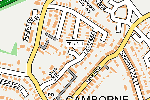 TR14 8LU map - OS OpenMap – Local (Ordnance Survey)