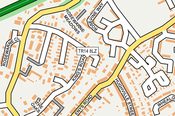 TR14 8LZ map - OS OpenMap – Local (Ordnance Survey)