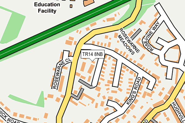 TR14 8NB map - OS OpenMap – Local (Ordnance Survey)