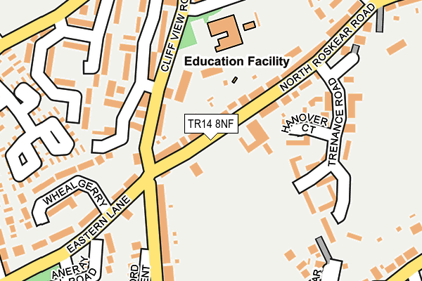 TR14 8NF map - OS OpenMap – Local (Ordnance Survey)