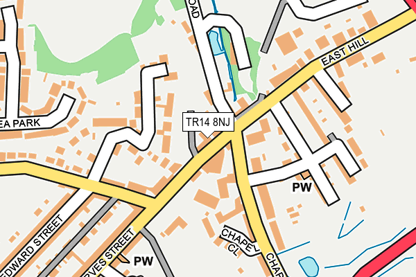 TR14 8NJ map - OS OpenMap – Local (Ordnance Survey)