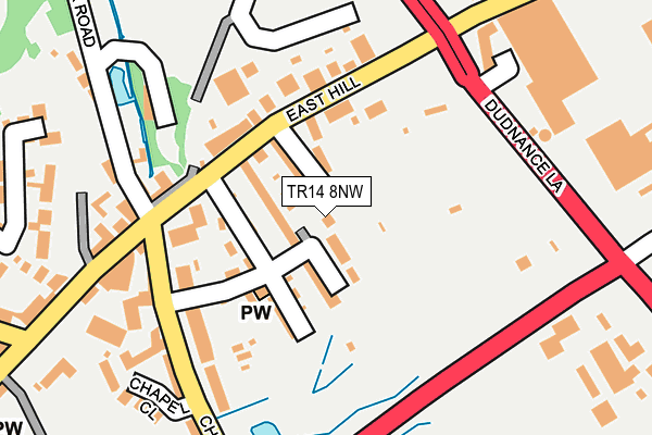 TR14 8NW map - OS OpenMap – Local (Ordnance Survey)