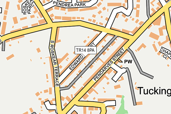 TR14 8PA map - OS OpenMap – Local (Ordnance Survey)