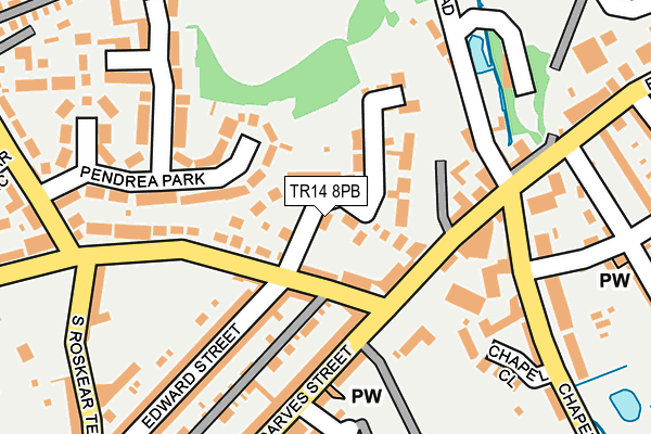 TR14 8PB map - OS OpenMap – Local (Ordnance Survey)