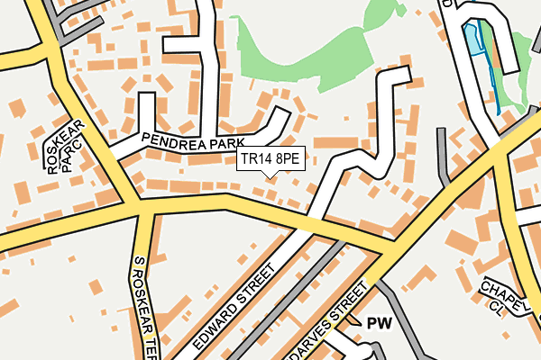 TR14 8PE map - OS OpenMap – Local (Ordnance Survey)