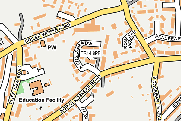 TR14 8PF map - OS OpenMap – Local (Ordnance Survey)