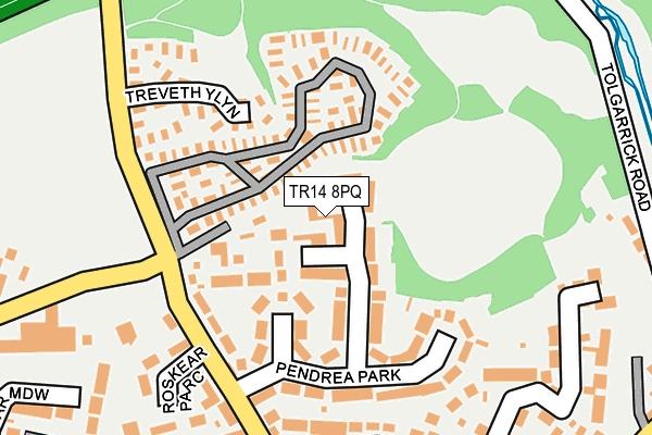 TR14 8PQ map - OS OpenMap – Local (Ordnance Survey)
