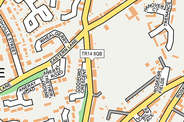 TR14 8QB map - OS OpenMap – Local (Ordnance Survey)