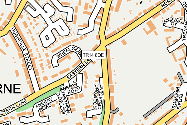 TR14 8QE map - OS OpenMap – Local (Ordnance Survey)