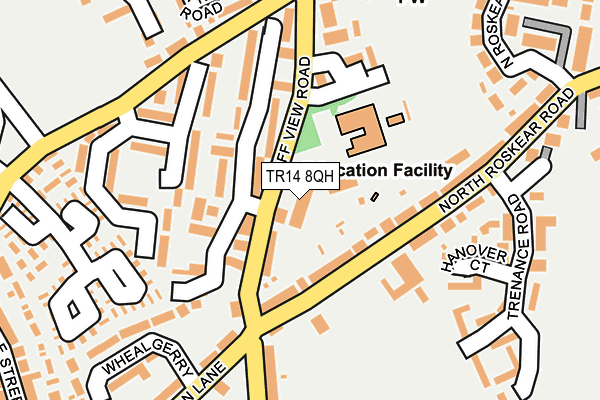 TR14 8QH map - OS OpenMap – Local (Ordnance Survey)