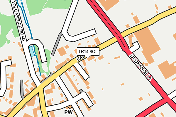 TR14 8QL map - OS OpenMap – Local (Ordnance Survey)