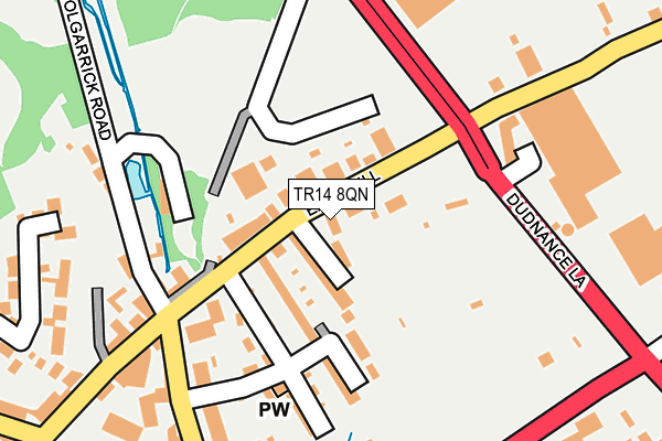 TR14 8QN map - OS OpenMap – Local (Ordnance Survey)