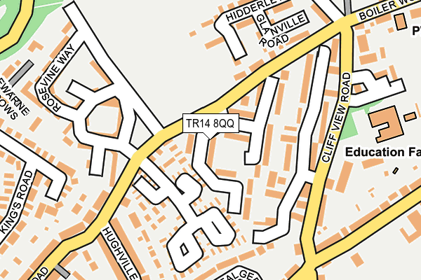 TR14 8QQ map - OS OpenMap – Local (Ordnance Survey)