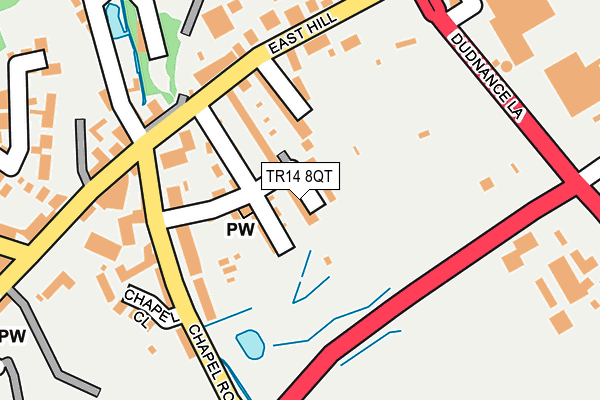 TR14 8QT map - OS OpenMap – Local (Ordnance Survey)