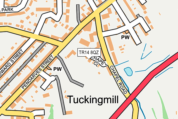 TR14 8QZ map - OS OpenMap – Local (Ordnance Survey)