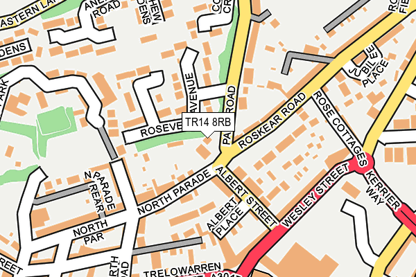 TR14 8RB map - OS OpenMap – Local (Ordnance Survey)