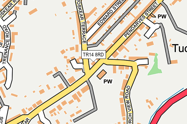 TR14 8RD map - OS OpenMap – Local (Ordnance Survey)