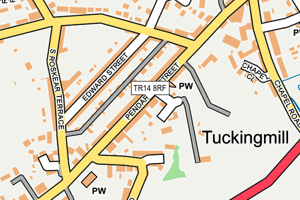 TR14 8RF map - OS OpenMap – Local (Ordnance Survey)