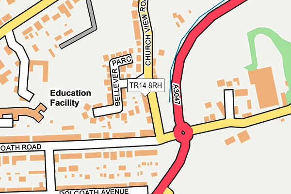 TR14 8RH map - OS OpenMap – Local (Ordnance Survey)