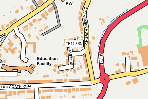 TR14 8RN map - OS OpenMap – Local (Ordnance Survey)