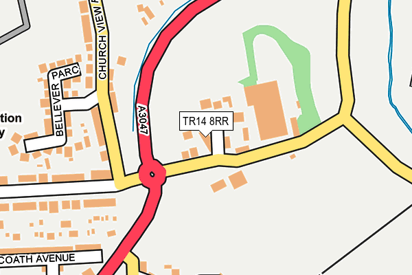 TR14 8RR map - OS OpenMap – Local (Ordnance Survey)