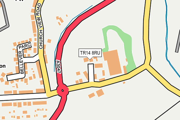 TR14 8RU map - OS OpenMap – Local (Ordnance Survey)