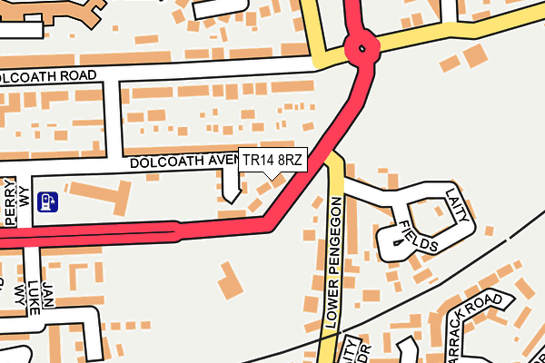 TR14 8RZ map - OS OpenMap – Local (Ordnance Survey)