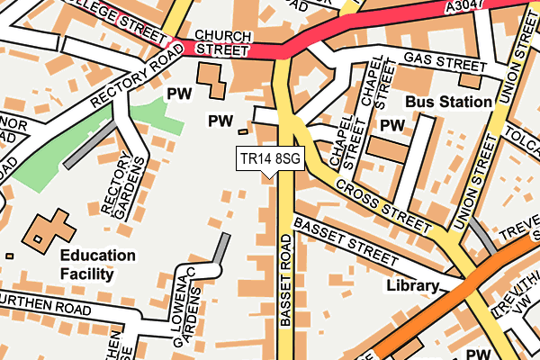 TR14 8SG map - OS OpenMap – Local (Ordnance Survey)