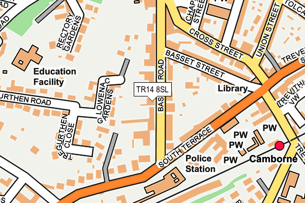 TR14 8SL map - OS OpenMap – Local (Ordnance Survey)