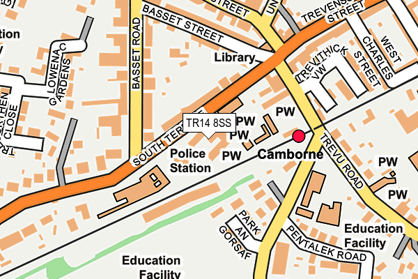 TR14 8SS map - OS OpenMap – Local (Ordnance Survey)