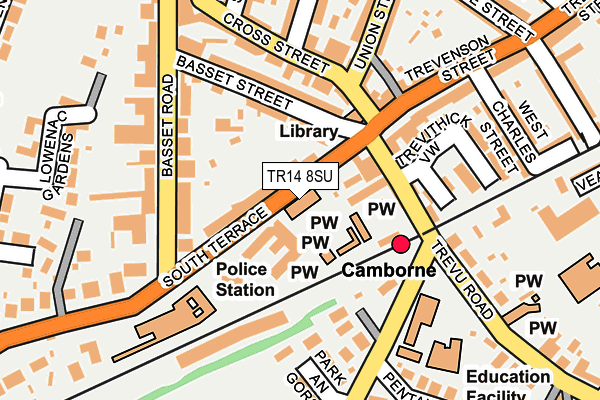 TR14 8SU map - OS OpenMap – Local (Ordnance Survey)