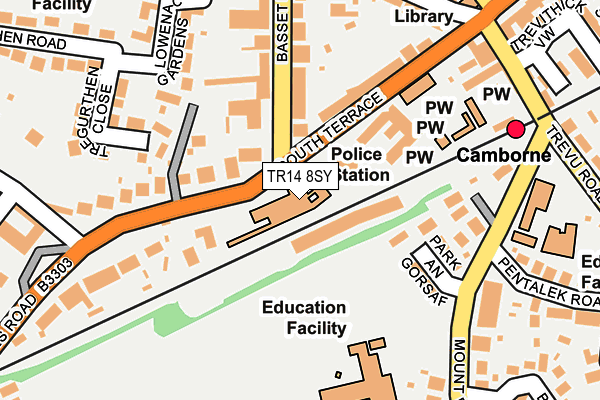 TR14 8SY map - OS OpenMap – Local (Ordnance Survey)