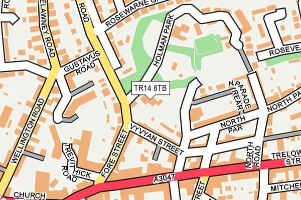 TR14 8TB map - OS OpenMap – Local (Ordnance Survey)