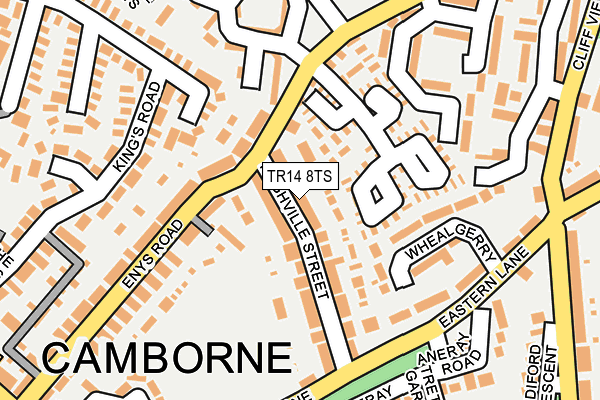 TR14 8TS map - OS OpenMap – Local (Ordnance Survey)