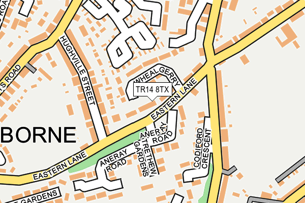TR14 8TX map - OS OpenMap – Local (Ordnance Survey)
