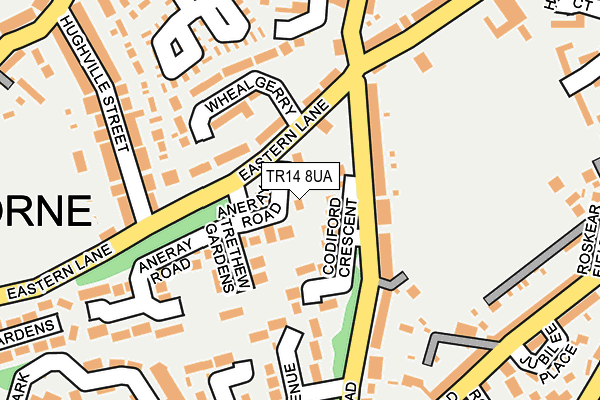 TR14 8UA map - OS OpenMap – Local (Ordnance Survey)