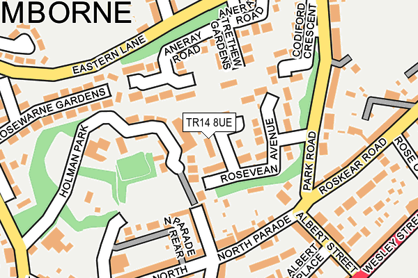 TR14 8UE map - OS OpenMap – Local (Ordnance Survey)