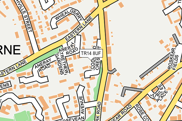 TR14 8UF map - OS OpenMap – Local (Ordnance Survey)