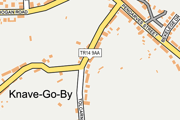 TR14 9AA map - OS OpenMap – Local (Ordnance Survey)