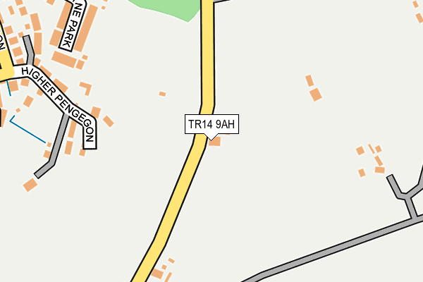 TR14 9AH map - OS OpenMap – Local (Ordnance Survey)