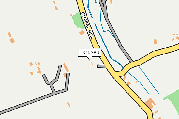 TR14 9AU map - OS OpenMap – Local (Ordnance Survey)