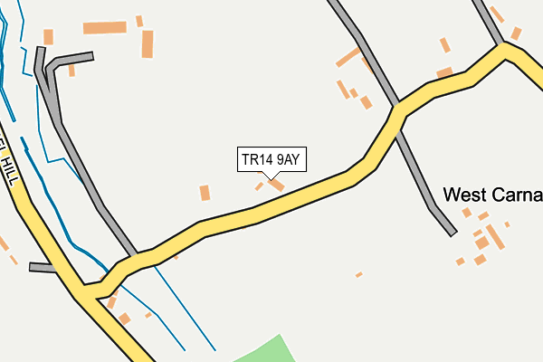 TR14 9AY map - OS OpenMap – Local (Ordnance Survey)