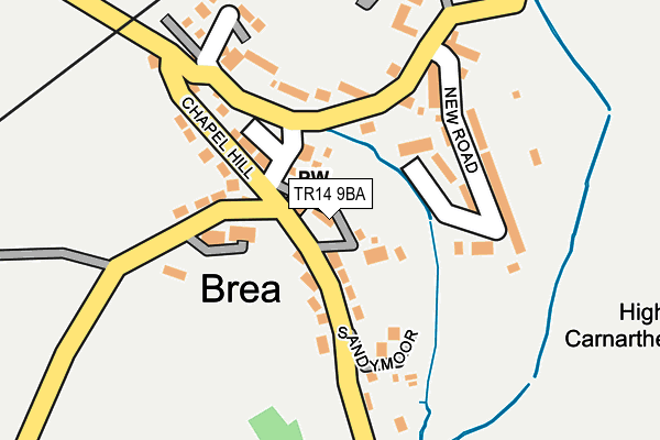 TR14 9BA map - OS OpenMap – Local (Ordnance Survey)
