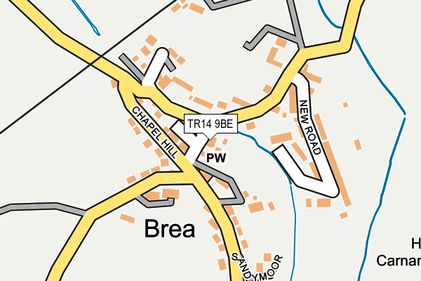 TR14 9BE map - OS OpenMap – Local (Ordnance Survey)