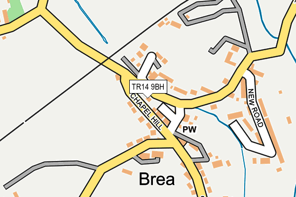 TR14 9BH map - OS OpenMap – Local (Ordnance Survey)