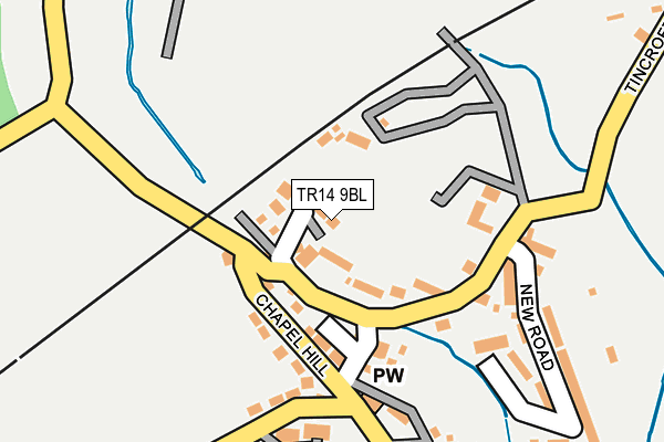 TR14 9BL map - OS OpenMap – Local (Ordnance Survey)