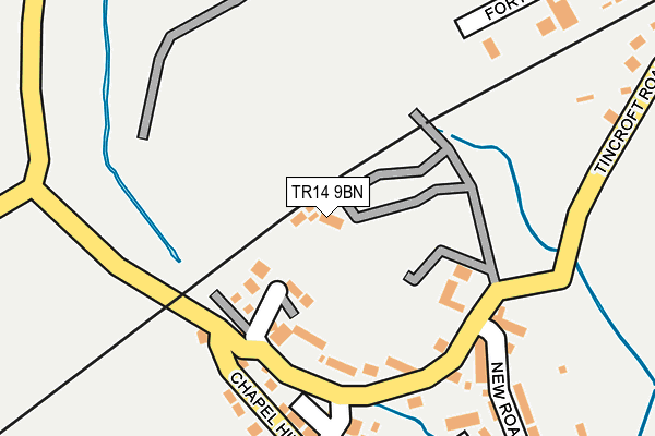 TR14 9BN map - OS OpenMap – Local (Ordnance Survey)