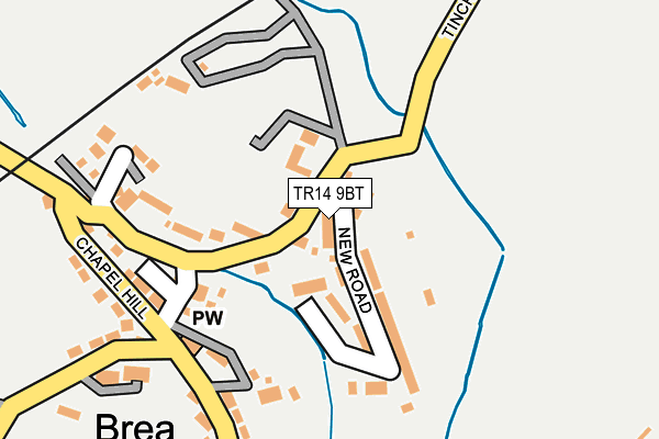TR14 9BT map - OS OpenMap – Local (Ordnance Survey)