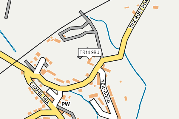 TR14 9BU map - OS OpenMap – Local (Ordnance Survey)